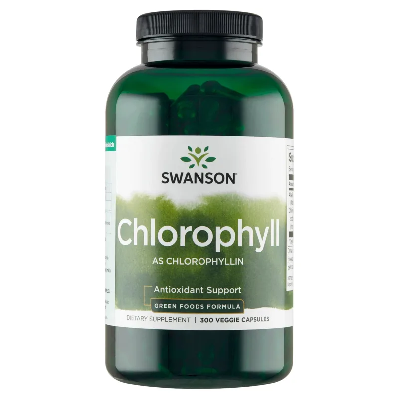 Swanson Chlorophyll, clorofilă, 300 capsule vegetariene — preț și oferte