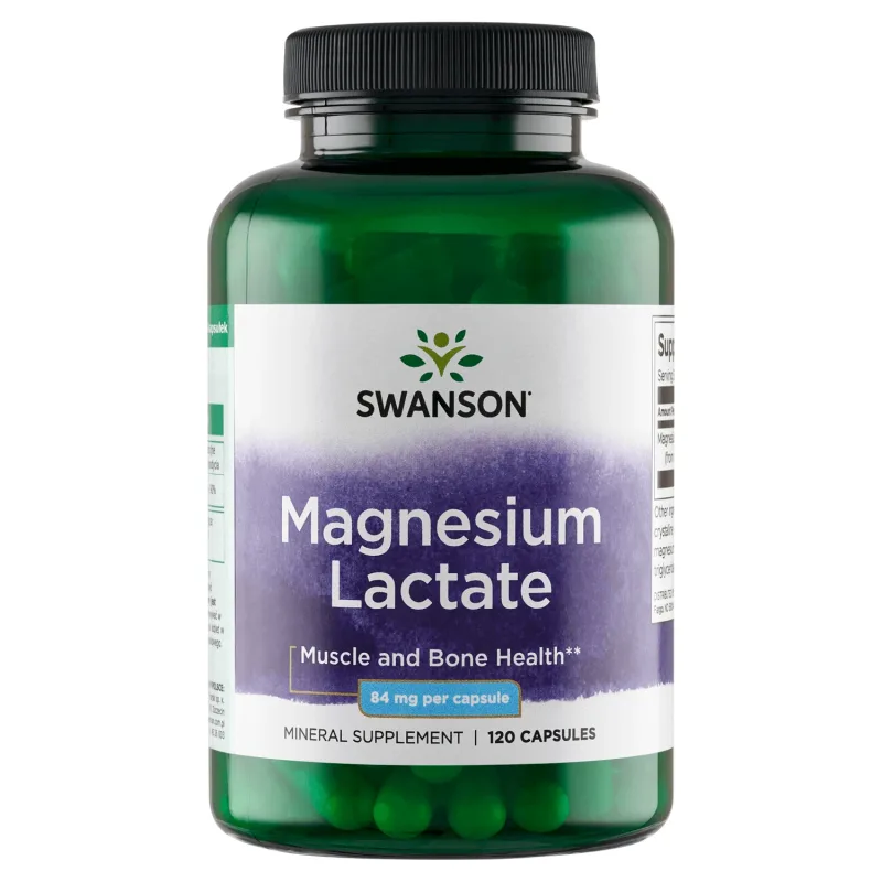 Swanson Lactat de magneziu, lactat de magneziu, 120 capsule — preț și oferte