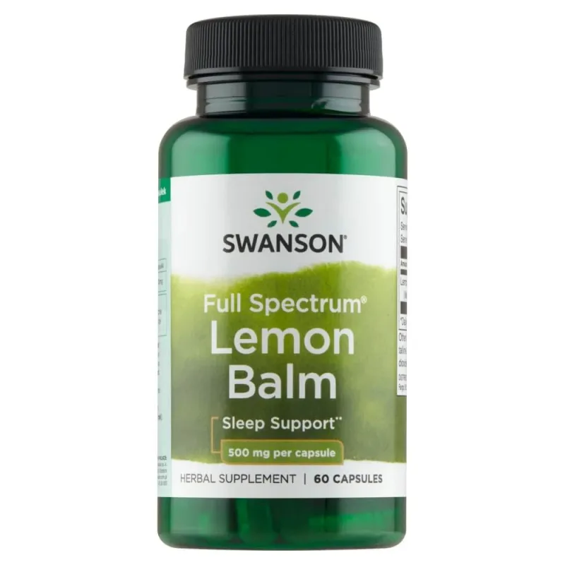 Swanson Full Spectrum Lemon Balm, balsam de lămâie, 60 capsule — preț și oferte