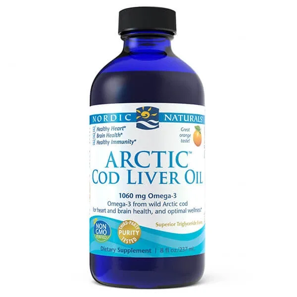 Nordic Naturals Arctic Cod Liver Oil, aromă de portocale, 237 ml NEW NORDIC — preț și oferte