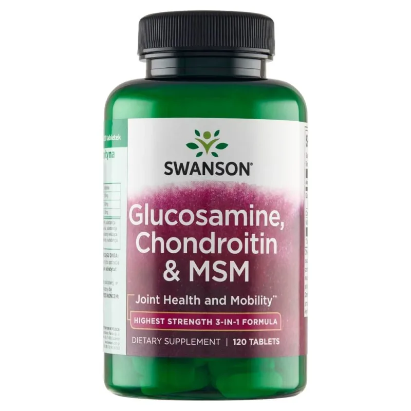 Swanson Glucosamine, Condroitină &amp; MSM Cea mai mare putere, Glucosamină, Condroitină &amp; MSM, 120 comprimate — preț și oferte