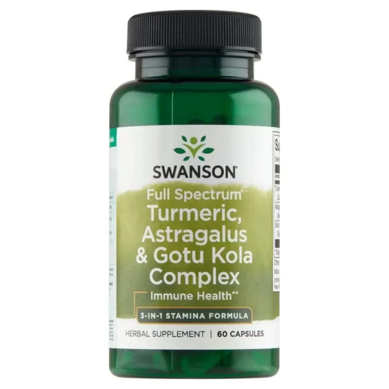 Swanson Full Spectrum Turmeric Astragalus & Gotu Kola Complex, 60 capsule — preț și oferte