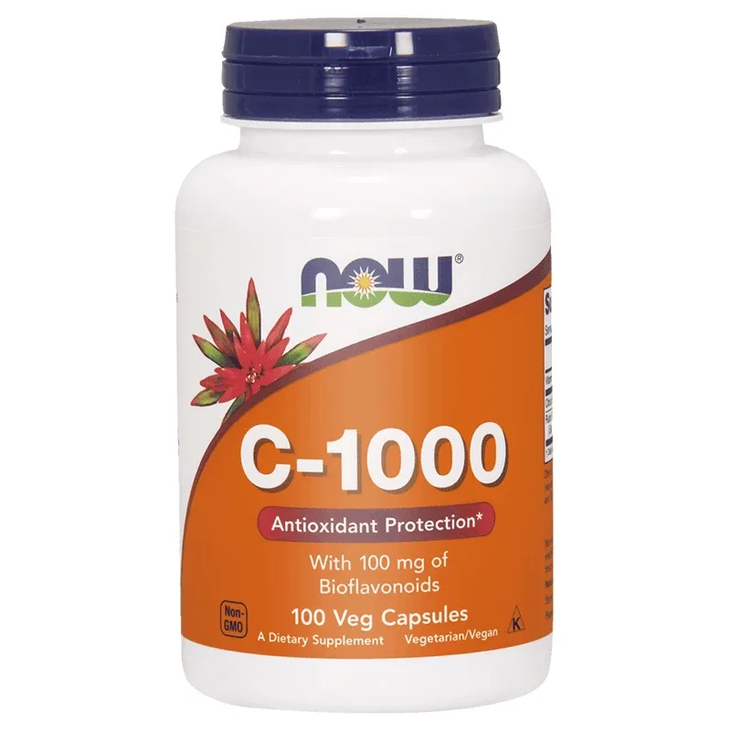 Now Foods C-1000, vitamina C + bioflavonoide + rutin, 100 capsule vegetariene — preț și oferte