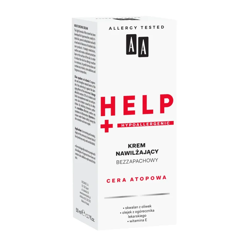 AA Help, Piele atopică, cremă hidratantă fără parfum, 50 ml — preț și oferte