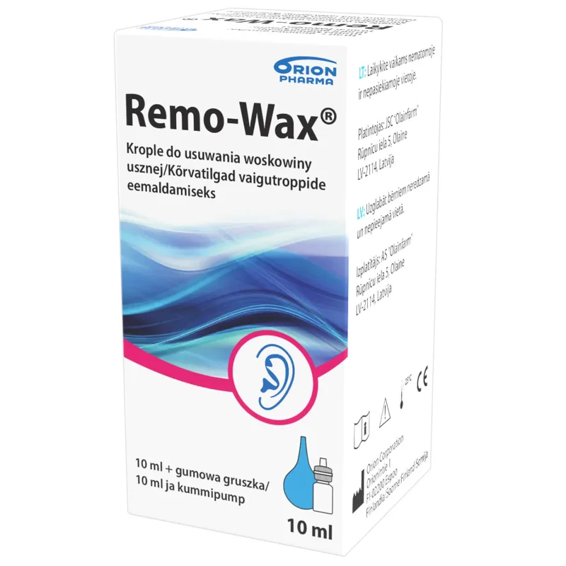 Remo-Wax, picături pentru îndepărtarea cerumenului, 10 ml + perlă de cauciuc — preț și oferte