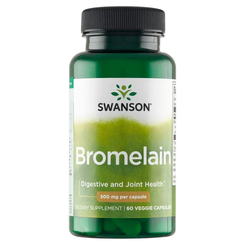 Swanson Bromelain 500 mg, bromelain, 60 capsule vegetariene — preț și oferte