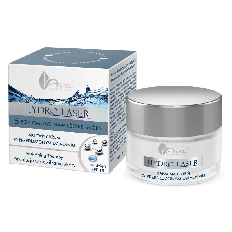 Ava Hydro Laser, cremă de zi activă cu acțiune prelungită SPF 15, 50 ml — preț și oferte