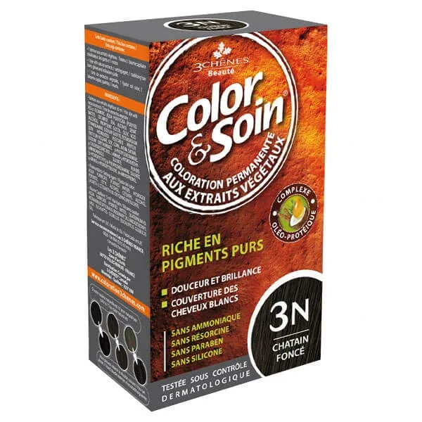 Color&amp;Soin, vopsea de păr, 3N, castan închis, 135 ml COLOR SOIN — preț și oferte