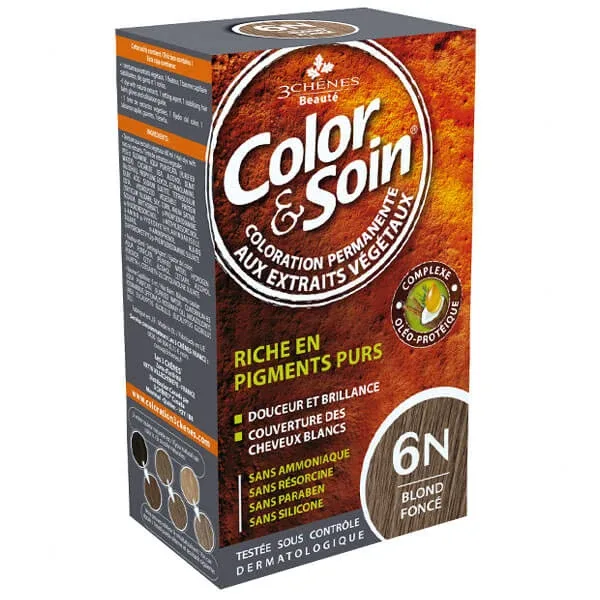 Color&amp;Soin, vopsea de păr, 6N, blond închis, 135 ml COLOR SOIN — preț și oferte