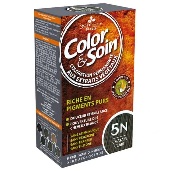 Color&amp;Soin, vopsea de păr, 5N, gri deschis, 135 ml COLOR SOIN — preț și oferte
