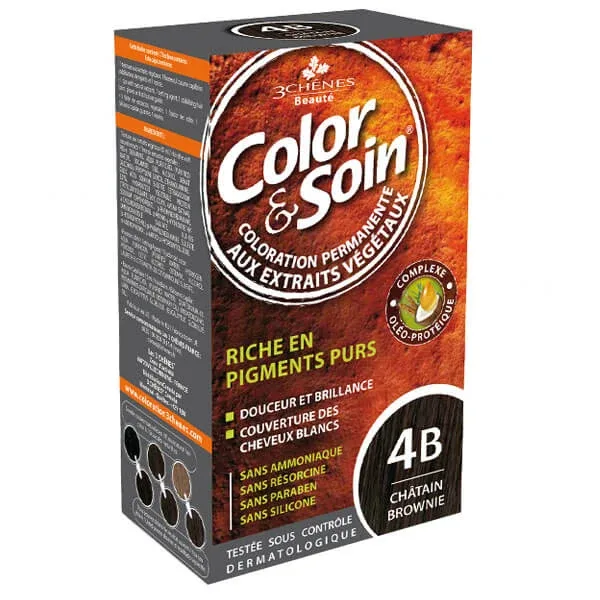 Color&amp;Soin, vopsea de păr, 4B castaniu, 135 ml COLOR SOIN — preț și oferte