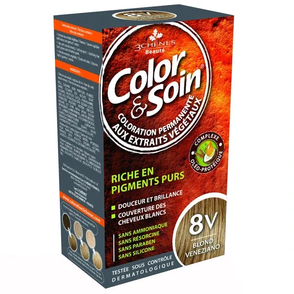 Color&amp;Soin, vopsea de păr, 8V, blond venețian, 135 ml COLOR SOIN — preț și oferte