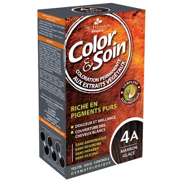 Color&amp;Soin, vopsea de păr, 4A, maro rece, 135 ml COLOR SOIN — preț și oferte