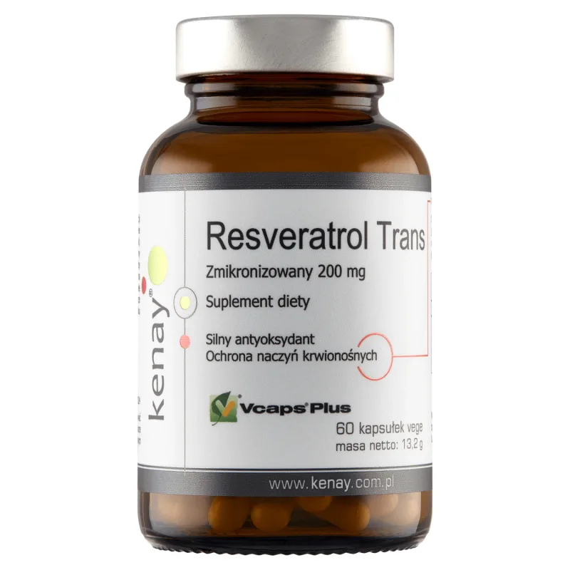 Kenay Resveratrol Trans Micronizat 200 mg, 60 capsule vegetale — preț și oferte