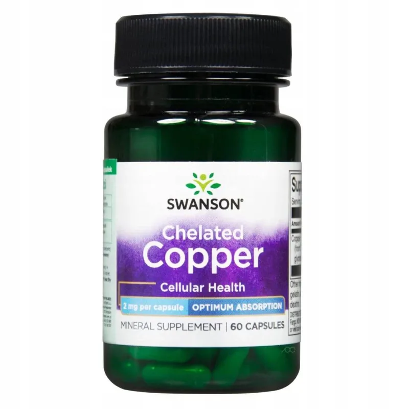 Swanson Albion Cooper, chelat de cupru, 60 capsule — preț și oferte