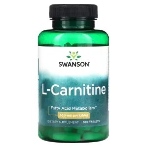 Swanson L-Carnitină, L-Carnitină 500 mg, 100 comprimate