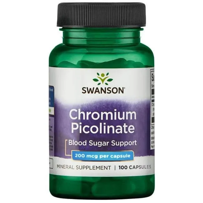 Swanson Chromium Picoliante, crom 200 µg, 200 capsule — preț și oferte