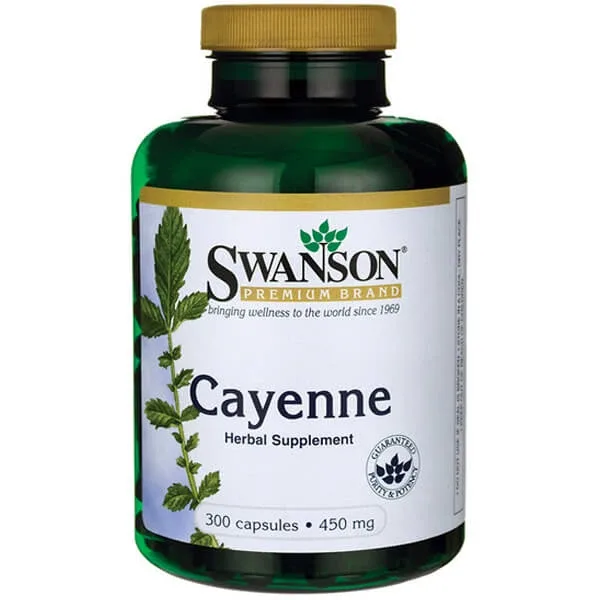Swanson Cayenne, piper cayenne 450 mg, 300 capsule — preț și oferte