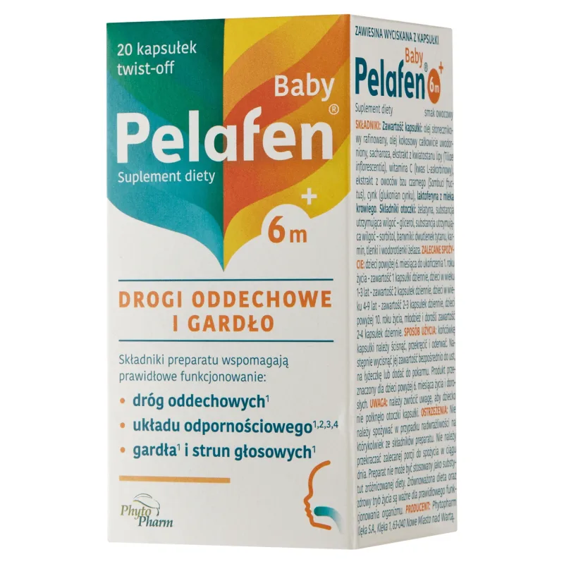 Pelafen Baby 6m+, pentru copii de peste 6 luni, aromă de fructe, 20 de capsule twist-off — preț și oferte