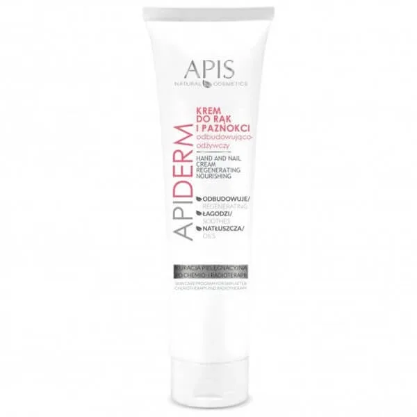 Apiderm, cremă rehidratantă și hrănitoare pentru mâini și unghii, tratament de îngrijire după chimioterapie și radioterapie, 100 ml Apis — preț și oferte