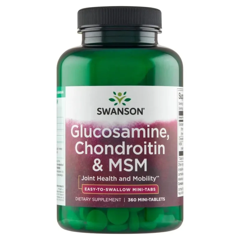 Swanson Glucosamine Chondroitin &amp; MSM, glucozamină, condroitină și MSM, 360 mini comprimate — preț și oferte