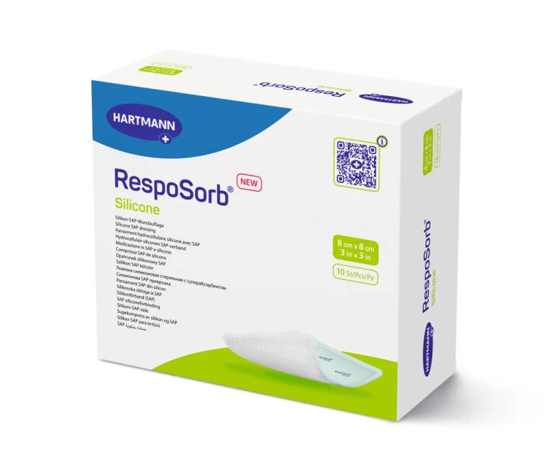 Pansament RespoSorb Silicone 8 x 8 cm, 10 bucati – Hartmann — preț și oferte