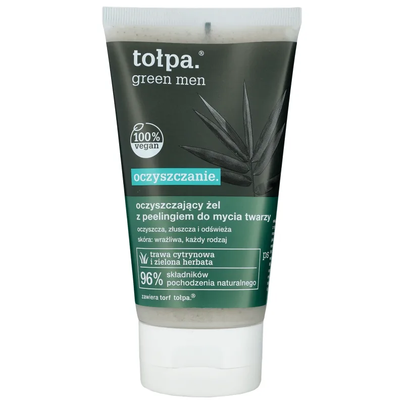 Tolpa Green, MEN, Gel de curățare-peeling pentru spălarea feței, 150 ml — preț și oferte