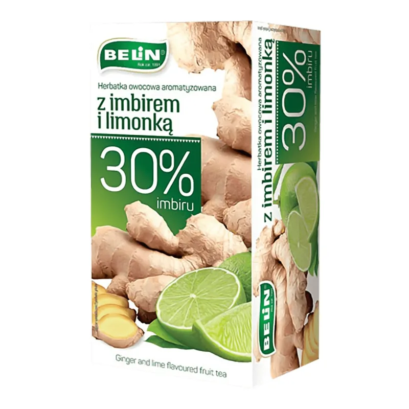 Belin Ceai cu aromă de fructe, ghimbir și lime, 2 g x 20 pliculețe — preț și oferte