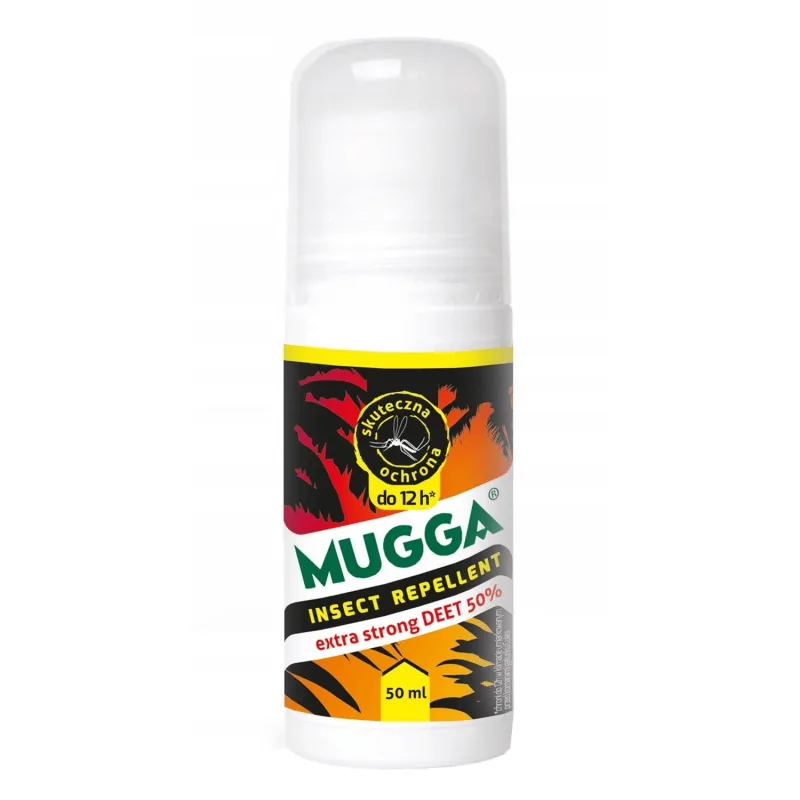 Mugga Insect Repellent, repelent tropical pentru țânțari, roll-on, DEET 50%, 50 ml — preț și oferte