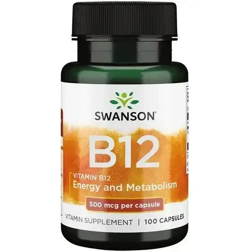 Swanson B-12 cu folat, vitamina B12 și acid folic, aromă de căpșuni, 100 pastile — preț și oferte