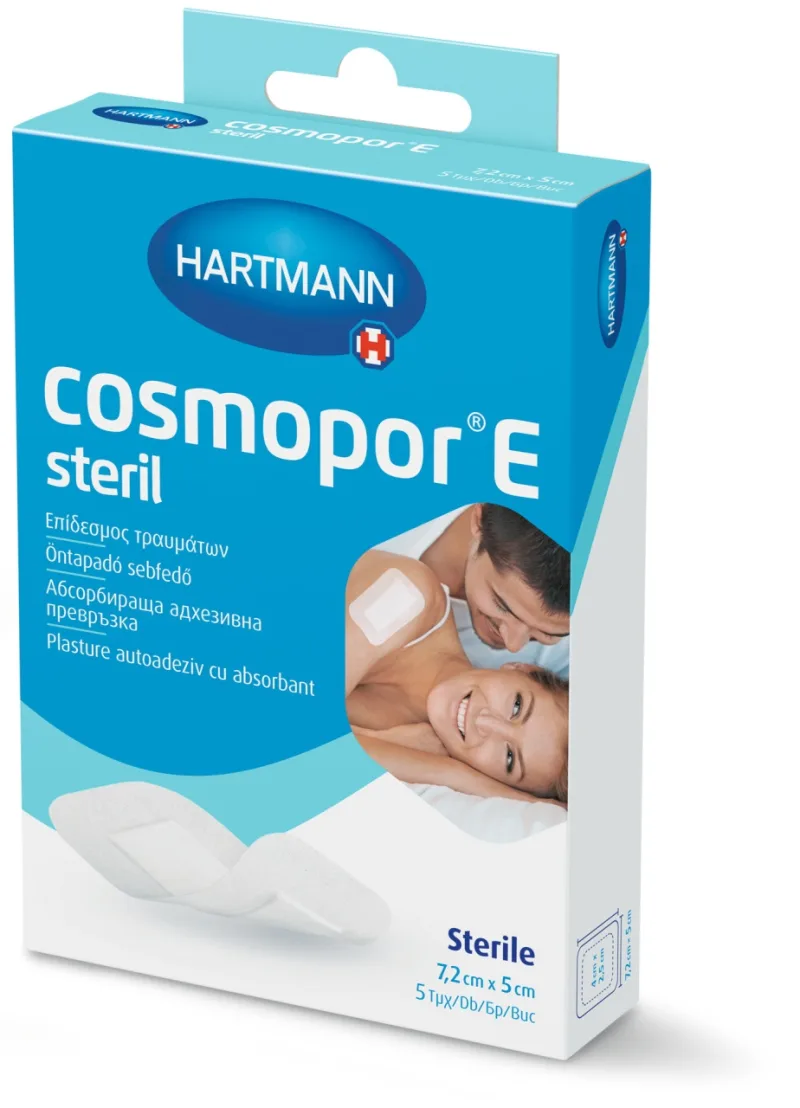 Plasturi sterili autoadezivi Cosmopor E 7,2x5 cm, 5 buc – Hartmann — preț și oferte