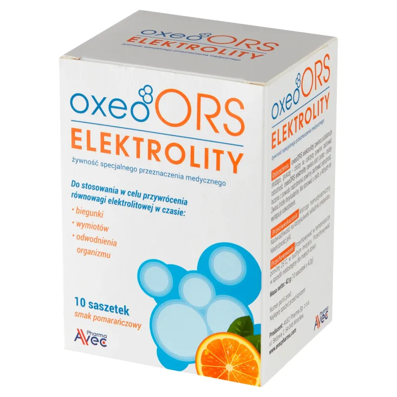 Oxeo ORS Electroliți, aromă de portocale, 4,2 g x 10 pliculețe — preț și oferte
