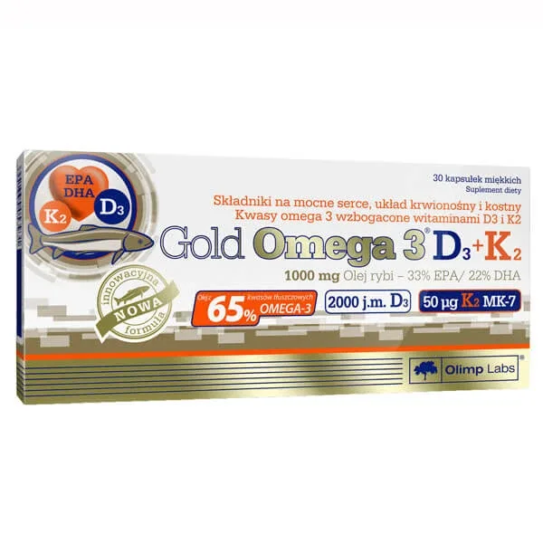 Olimp Gold Omega 3 D3 + K2, 30 capsule moi Olimp Labs — preț și oferte