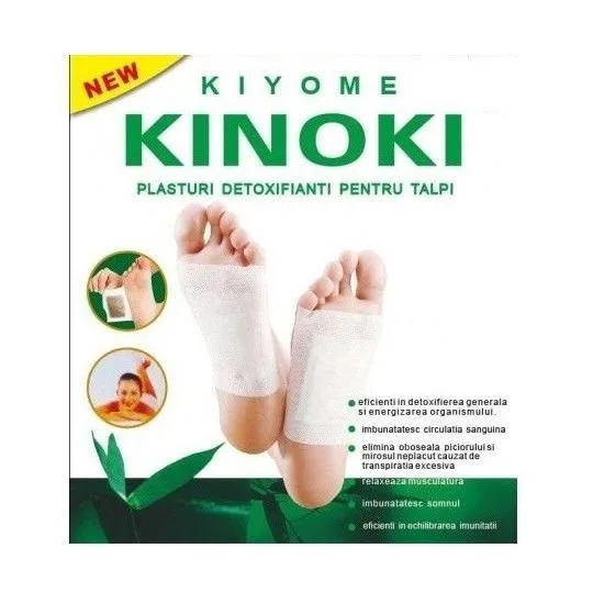 Plasturi detoxifianti Kinoki pentru talpi, Naturalia Diet, 10 buc — preț și oferte