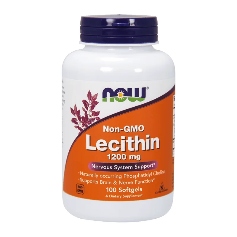 Now Foods Lecitină Non-GMO 1200 mg, lecitină, 100 capsule — preț și oferte