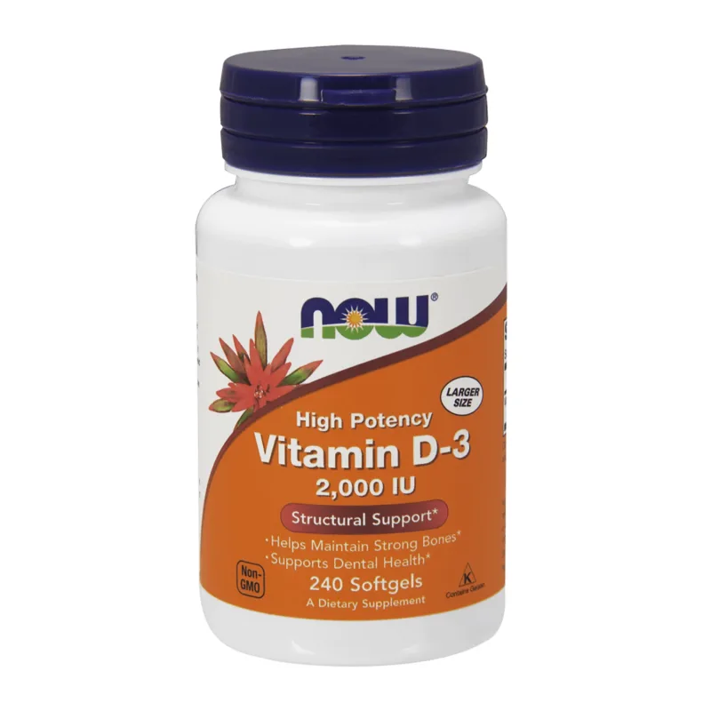 Now Foods, Vitamina D3 2000 UI, 240 capsule — preț și oferte