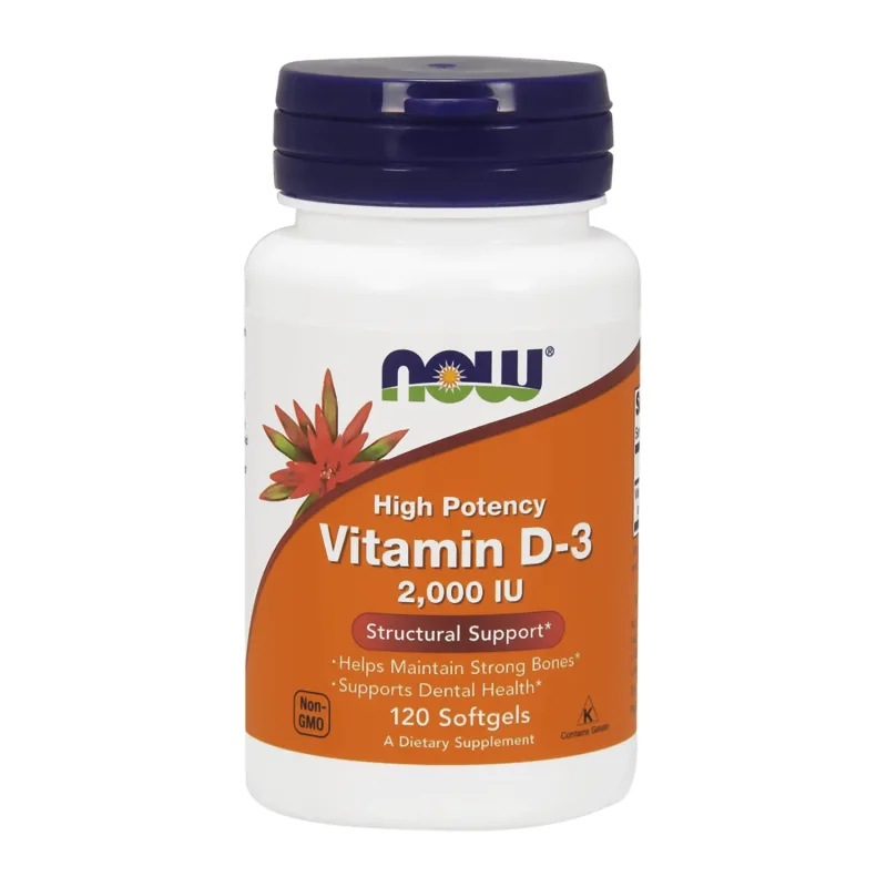 Now Foods, Vitamina D3 2000 UI, 120 capsule — preț și oferte
