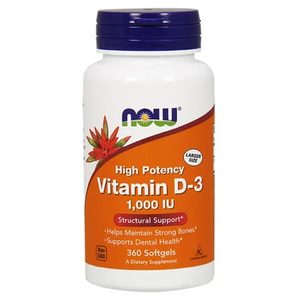 Now Foods, Vitamina D3 1000 UI, 360 capsule — preț și oferte