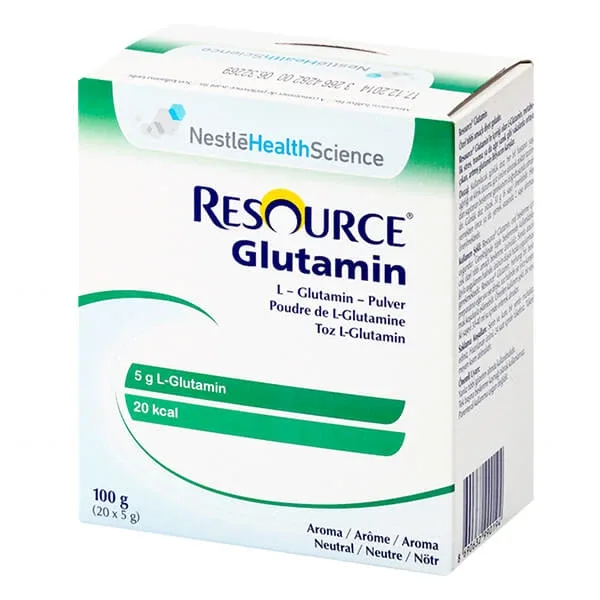 Resource Glutamine, preparat de aminoacizi, aromă neutră, 5 g x 20 plicuri NESTLE — preț și oferte