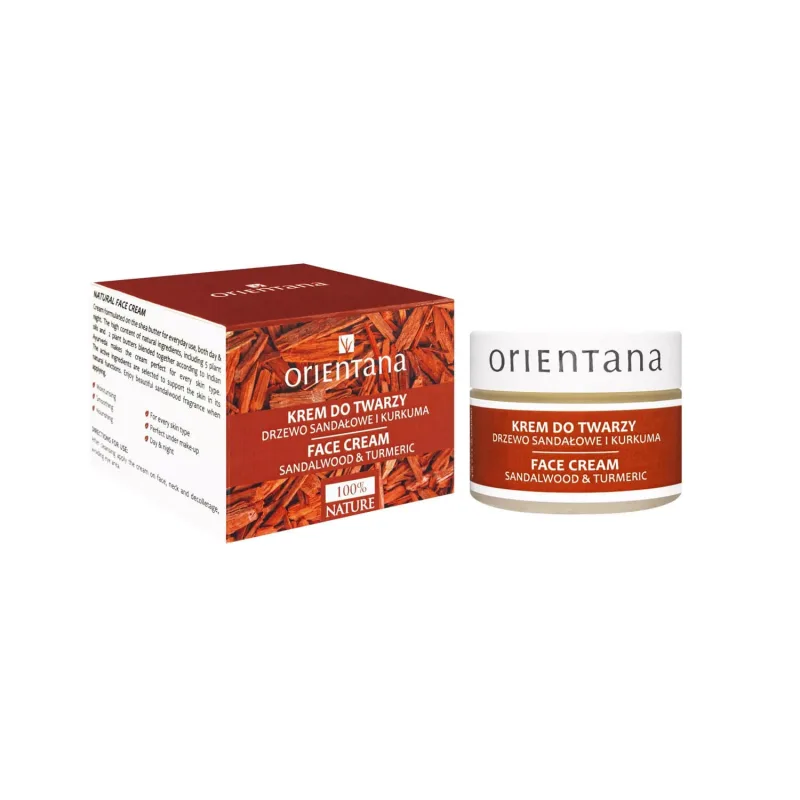Orientana, cremă de față de zi și de noapte, lemn de santal și turmeric, 50 g — preț și oferte