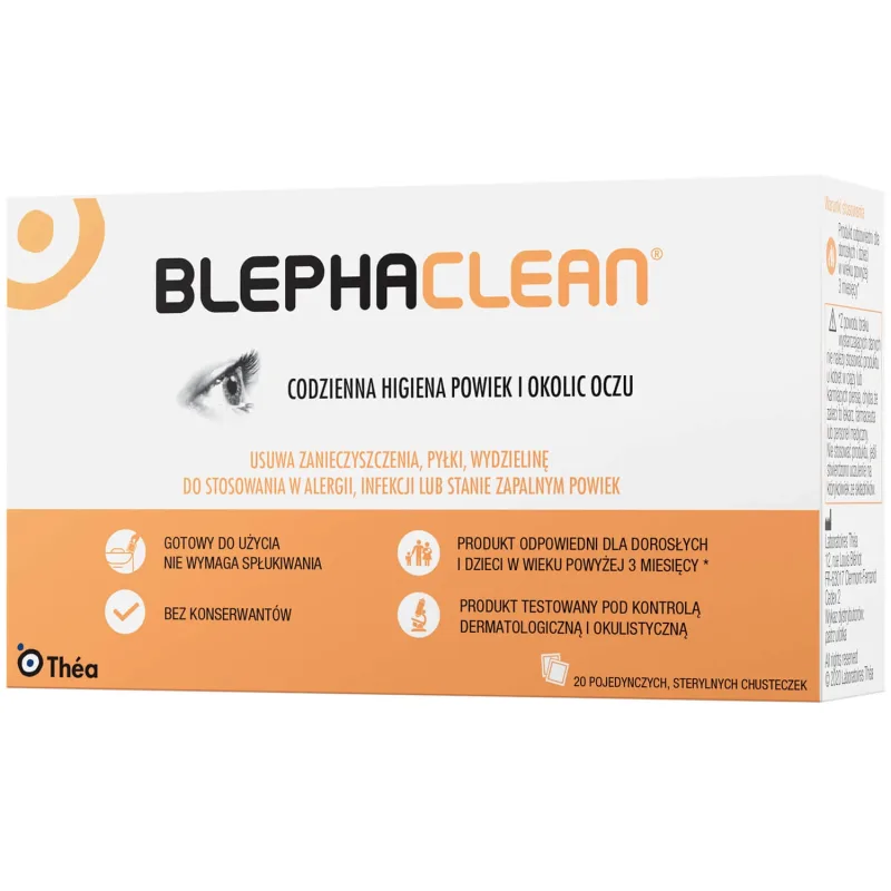 Blephaclean, șervețele sterile pentru igiena zilnică a pleoapelor, 20 buc — preț și oferte