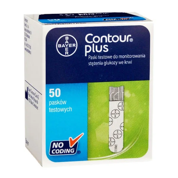 Benzi de testare pentru glucometru Contour Plus, 50 bucǎți, Bayer — preț și oferte