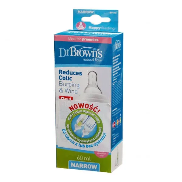 Dr Brown's Options, biberon standard cu tetină, pentru copii prematuri, 60 ml — preț și oferte