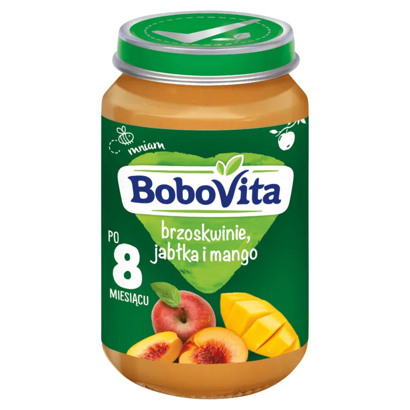 BoboVita Dessert, piersici, mere, mango, după 8 luni, 190 g — preț și oferte
