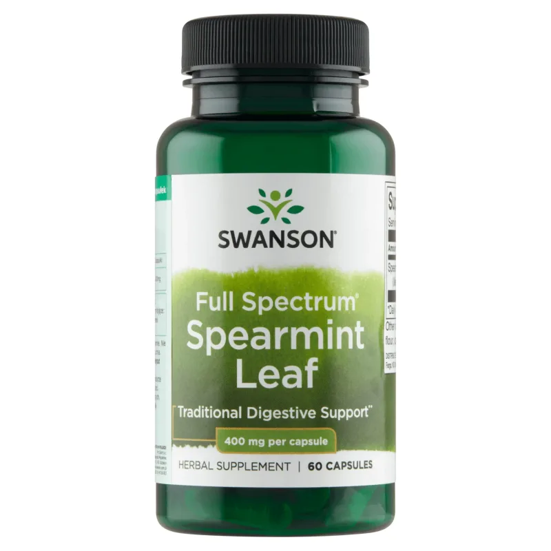 Swanson Full Spectrum Spearmint Leaf, mentă verde, 60 capsule — preț și oferte