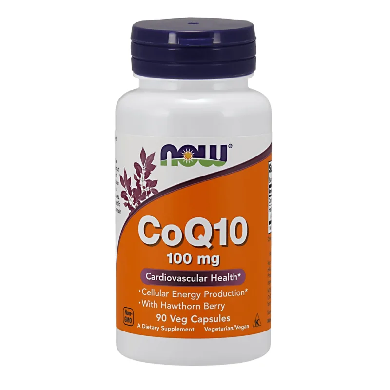 Now Foods, CoQ10, Coenzima Q10 100 mg + păducel, 90 capsule — preț și oferte