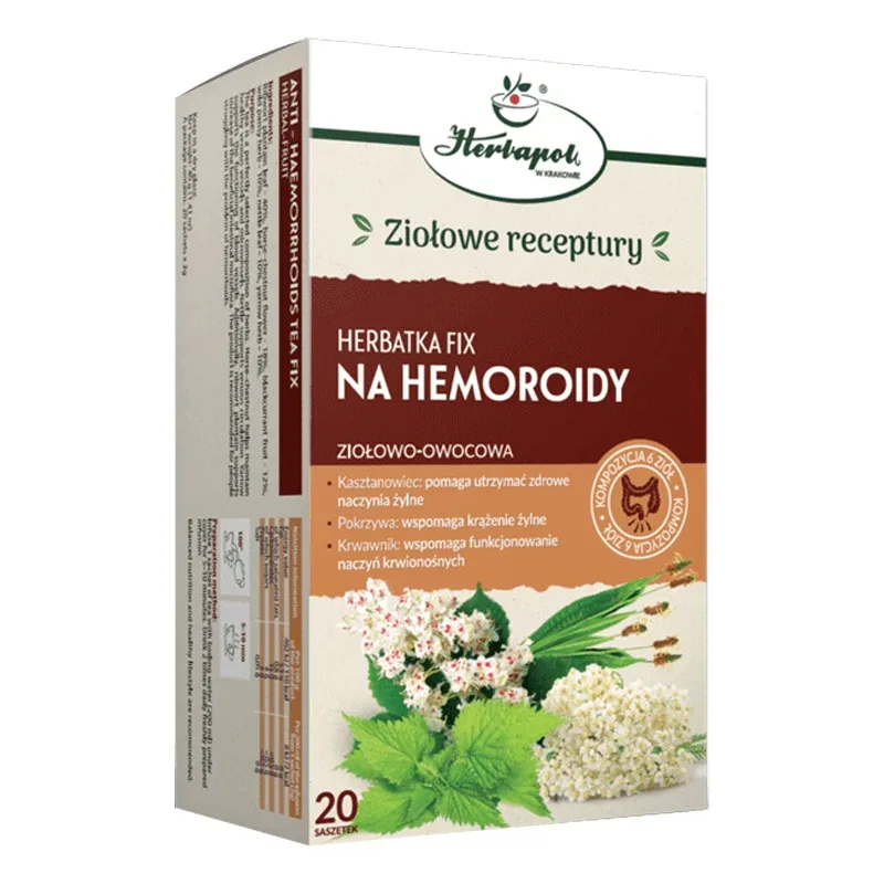 Herbapol Na Hemoroidy, ceai fix de plante-fructe, 2 g x 20 pliculețe — preț și oferte