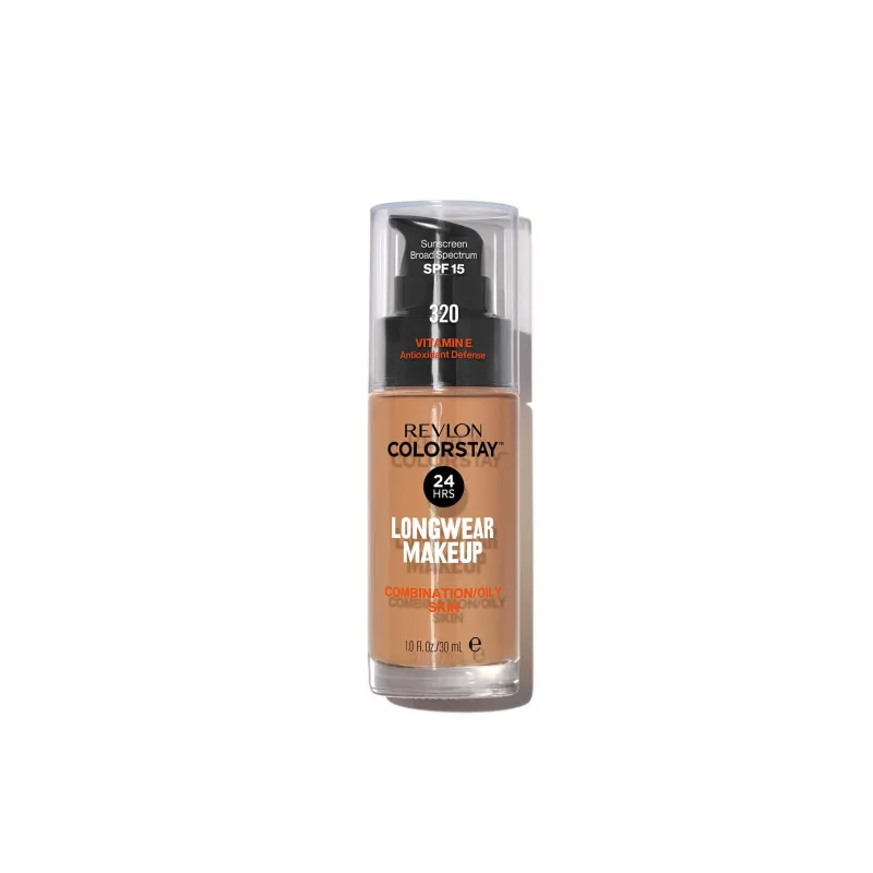 Revlon ColorStay, fond de ten pentru ten mixt și gras, Nr. 320, True Beige, cu pompă, 30 ml — preț și oferte