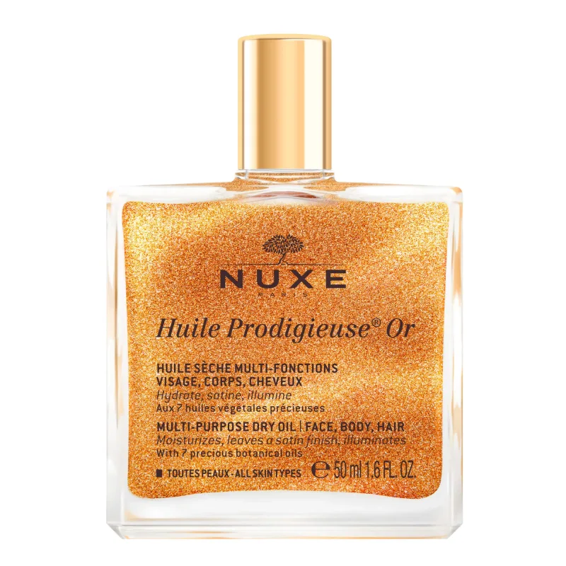 Nuxe Huile Prodigieuse Or, ulei uscat cu particule aurii pentru corp, față și păr, 50 ml — preț și oferte