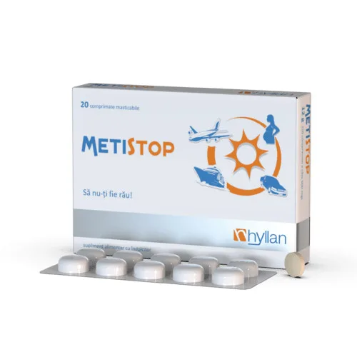 Metistop, 20 comprimate masticabile – Hyllan HYLLAN PHARMA — preț și oferte